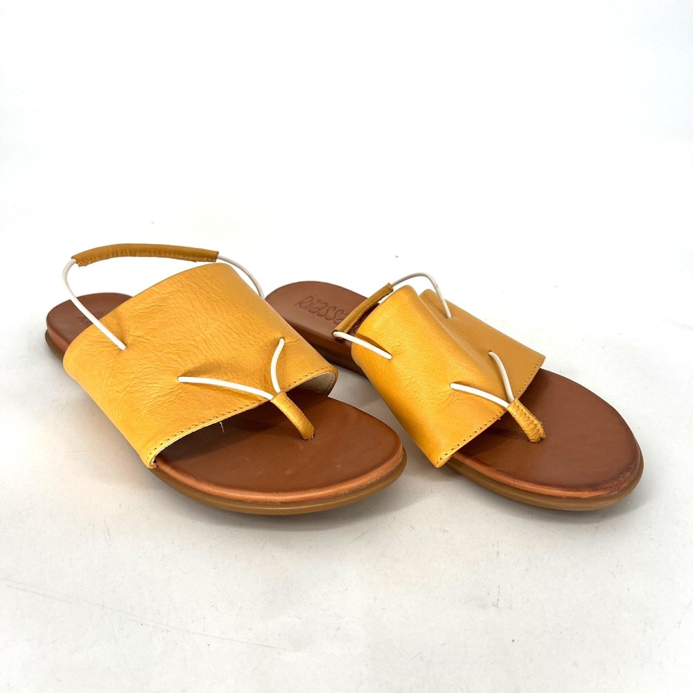 Rilassare Thordon Sandal Womens 38 Yellow‎ Leather Festival Boho Summer
